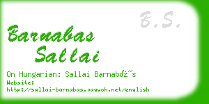 barnabas sallai business card